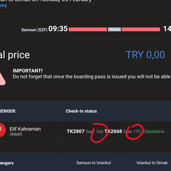 Yanlış Check-in İşlemi Ve Koltuk Sorunu