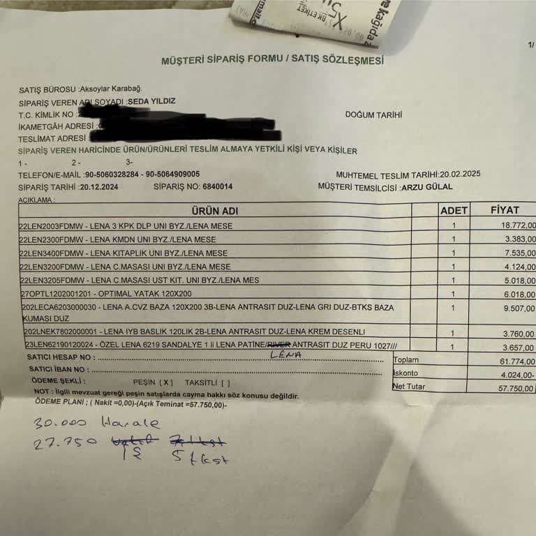 Teslimat Süresinde Yerine Getirilmeyen Genç Odası Takımı