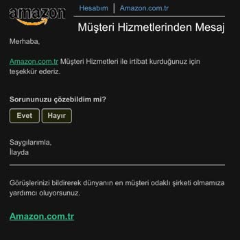 Amazon İade Sürecinde Yaşanan İletişim Sorunu