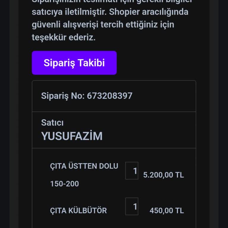 Sipariş Verilmedi, Mağduriyet Yaşadım