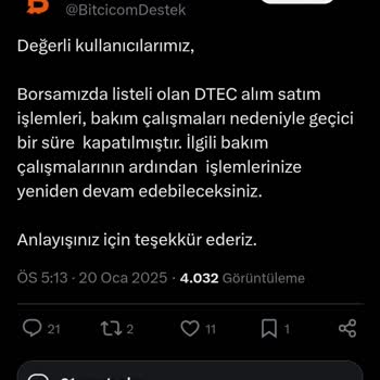 Bitci.com.tr'de Dtec Token Erişim Sorunu Ve Mağduriyet