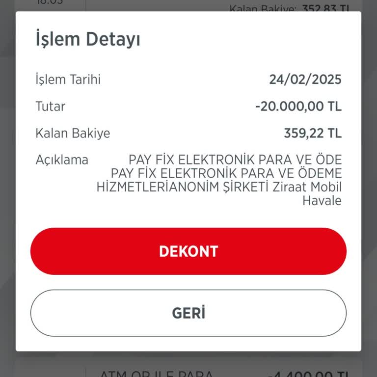 Ziraat Hesabımdan Para Transferi Sorunu