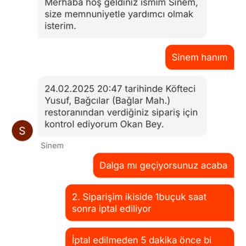 Sipariş İptalleri Ve Yetersiz Canlı Destek Deneyimi