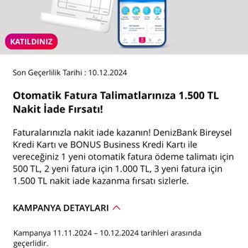 Denizbank Kampanya Katılımında Yaşanan Sorunlar Ve Yanıltıcı Bilgilendirme