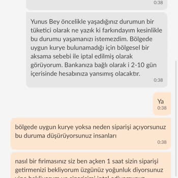 Sipariş İptali Ve Alaycı Destekle Mağduriyet