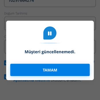 Denizbank Uygulamasında Müşteri Olma Sorunu