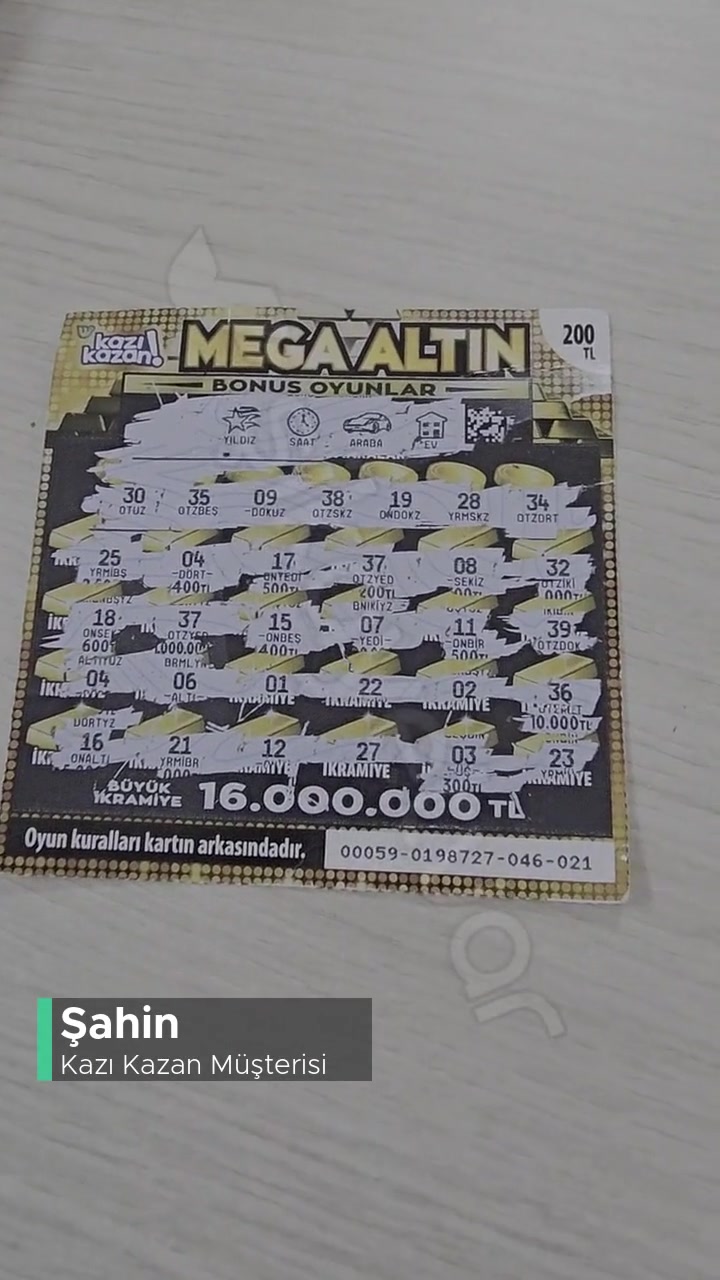Kazı Kazan Oyununun Sorunu. Sürekli Aynı Rakam Vermesi videonun kapak resmi