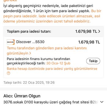 İade Sürecinde Banka Ve Firma Arasında Kalan Müşteri