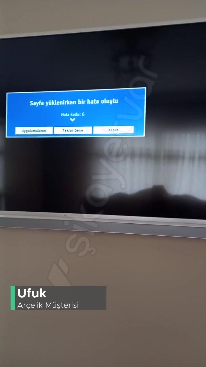 Arçelik TV Youtube.com Hata Kodu 6! videonun kapak resmi