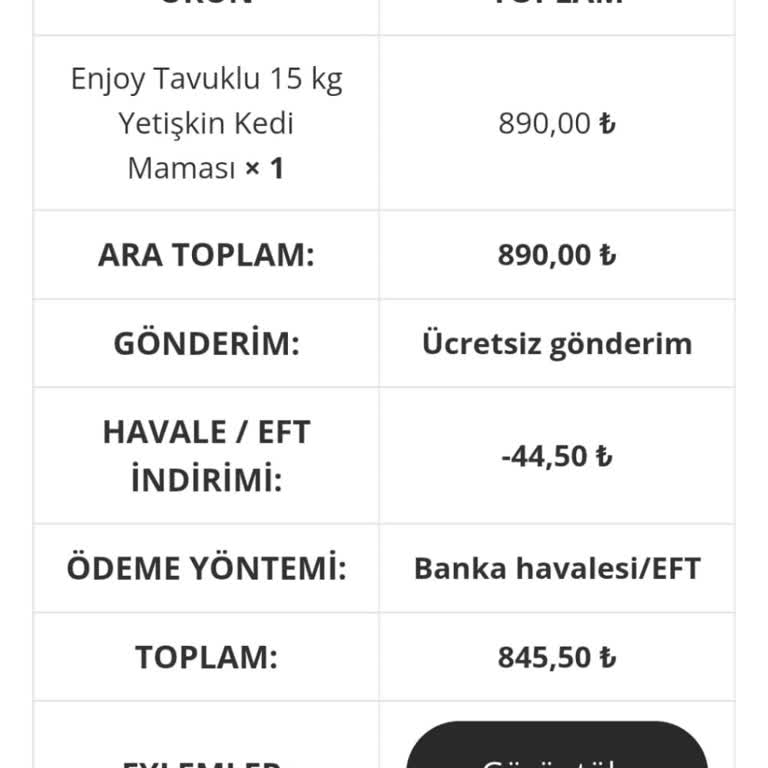Zoompet Market'ten Sipariş Sorunu