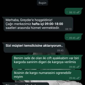 Greyder'den Aldığım Ayakkabılarla İlgili Bilgilendirme Sorunu