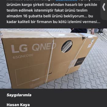 Darbeli TV Teslimatı Ve Çözüm Eksikliği