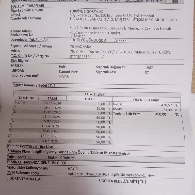 Yanlış Sigorta Poliçesi: Emniyet Mensubu Kapsam Dışı