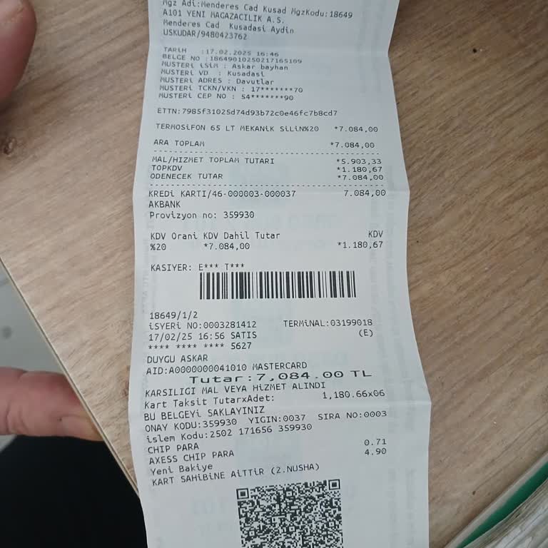 A101'den Alınan Termosifonun Sipariş Sorunu