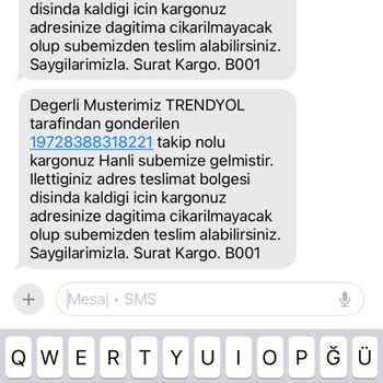 Sürat Kargo'nun Adresimize Ulaşamama Sorunu