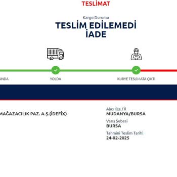 Teslim Edilmeyen Sipariş Ve Yanlış İade Bilgisi