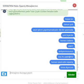Yanıltıcı Çiçek Siparişi: İade Talebine Cevap Yok