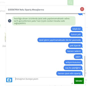Yanıltıcı Çiçek Siparişi: İade Talebine Cevap Yok