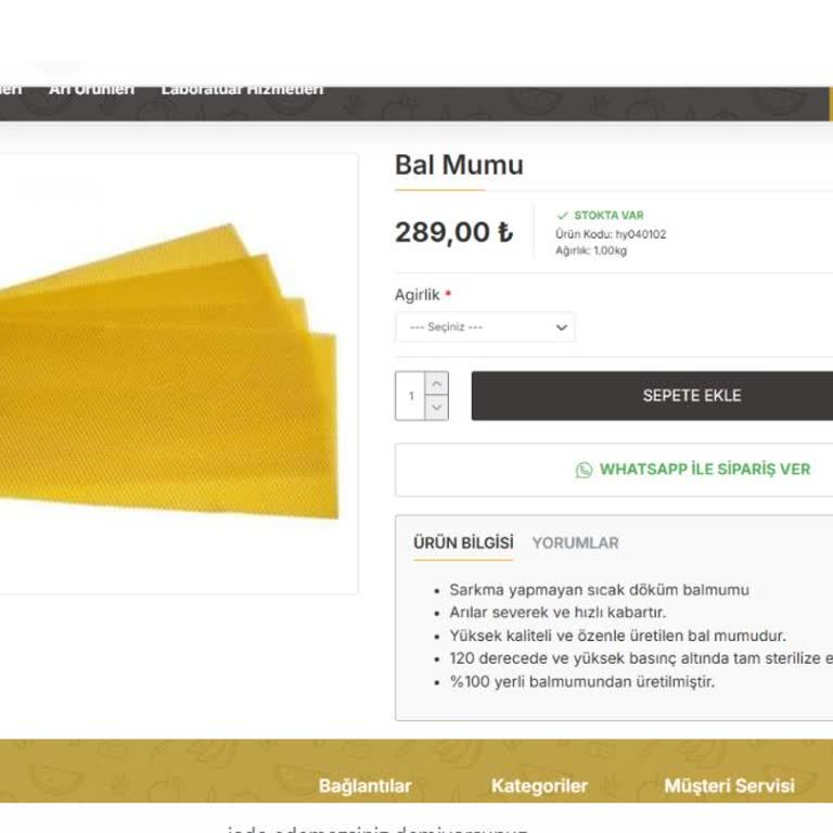 Haymar Arıcılık İade Alınmayan Ayıplı Ürün Ve Yanıltıcı Davranışlar!