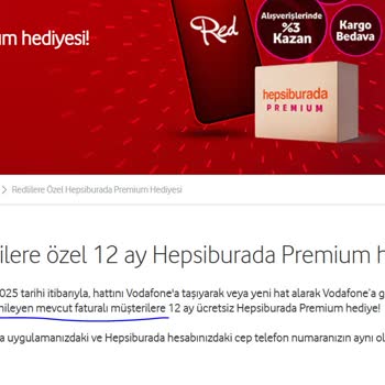 Vodafone'dan Hepsiburada Premium Hattıma Tanımlanmıyor