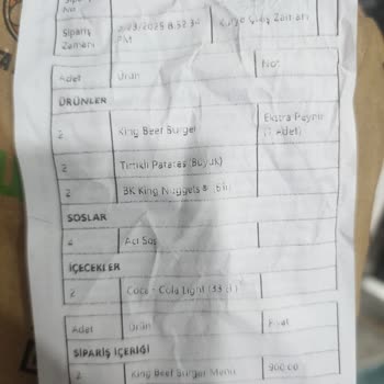 Küflü Hamburger Ve Eksik İade Sorunu