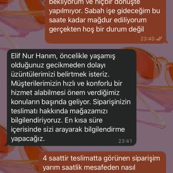 Teslimat Sorunu Ve Yanıltıcı Bilgilendirme İle Zaman Kaybı