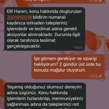 Teslimat Sorunu Ve Yanıltıcı Bilgilendirme İle Zaman Kaybı