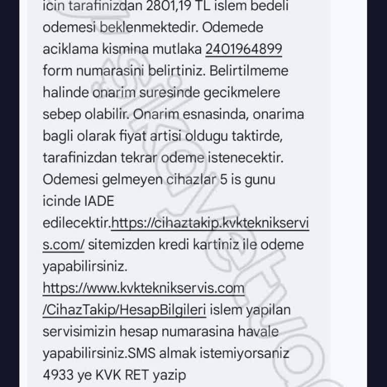 KVK Servisinde Batarya Değişimi Sonrası Ekran Sorunu