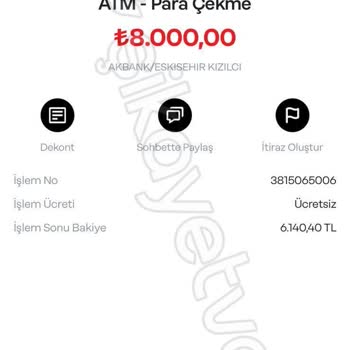 Akbank ATM'si Para Çekiminde Mağduriyet Ve Güven Kaybı