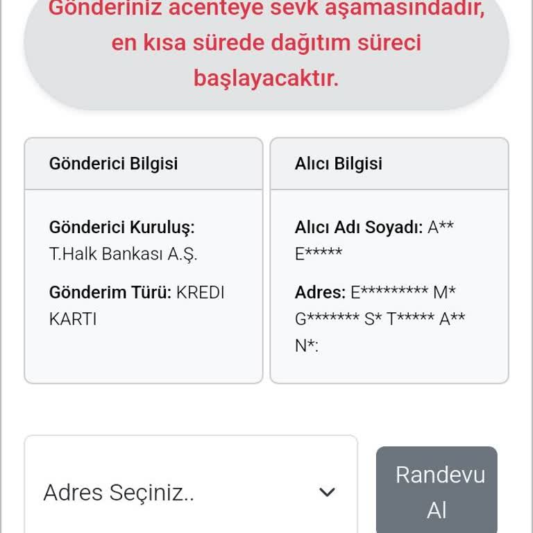 Halkbank Kartlarımın Teslimatında Kuryenet Sorunu