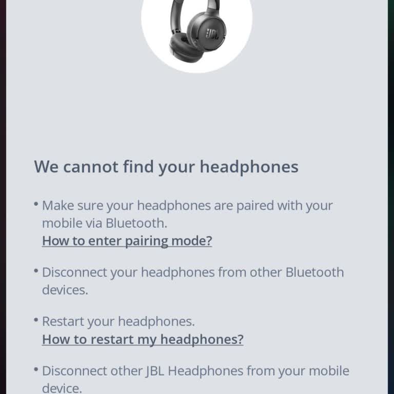 JBL 520 BT Kulaklık Uygulama Sorunu