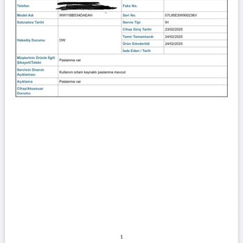 Paslanma Sorunu Ve Garanti Desteği Eksikliği