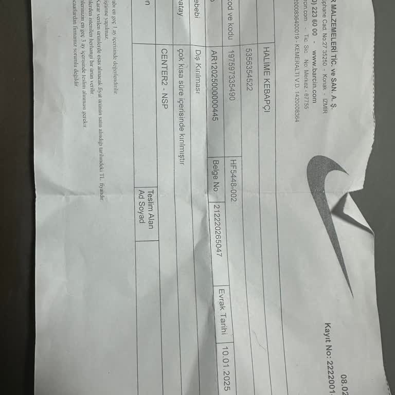 Kısa Sürede Hasar Gören Nike Kramponlar