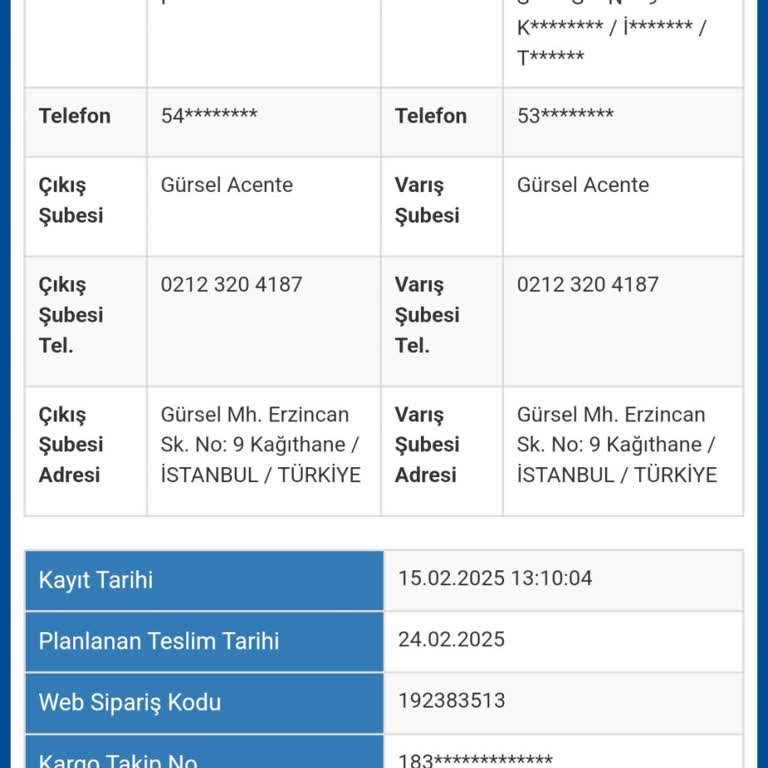 Sipariş Verdim Ürün Yok İletişim Sıfır