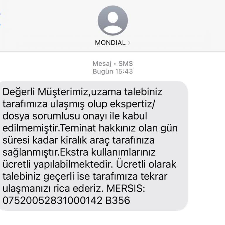 İkame Araç Süresinde Mağduriyet