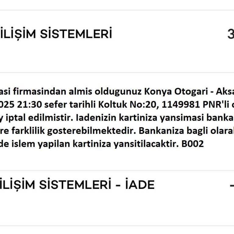 Yanlış Bilgilendirme Ve Eksik İade Mağduriyeti