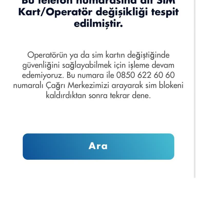 Sim Kart Blokesi Nedeniyle Paycell Giriş Sorunu