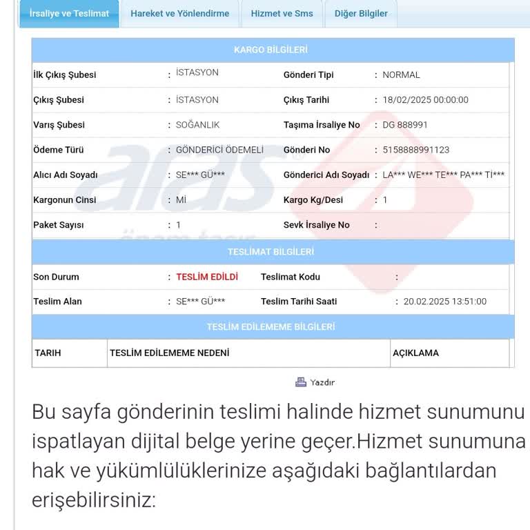 Kayıp Kargo Ve İletişim Eksikliği Sorunu