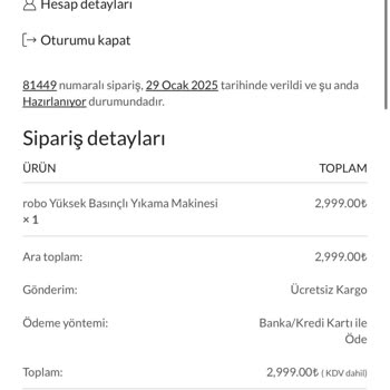 Robo Türkiye'den Beklenen Sipariş Ve Müşteri Hizmetleri Sorunu