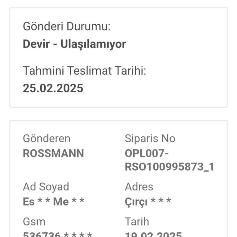 Bir Günde Kargo Firmasıyla İletişim Sorunu ve Geciken Teslimat