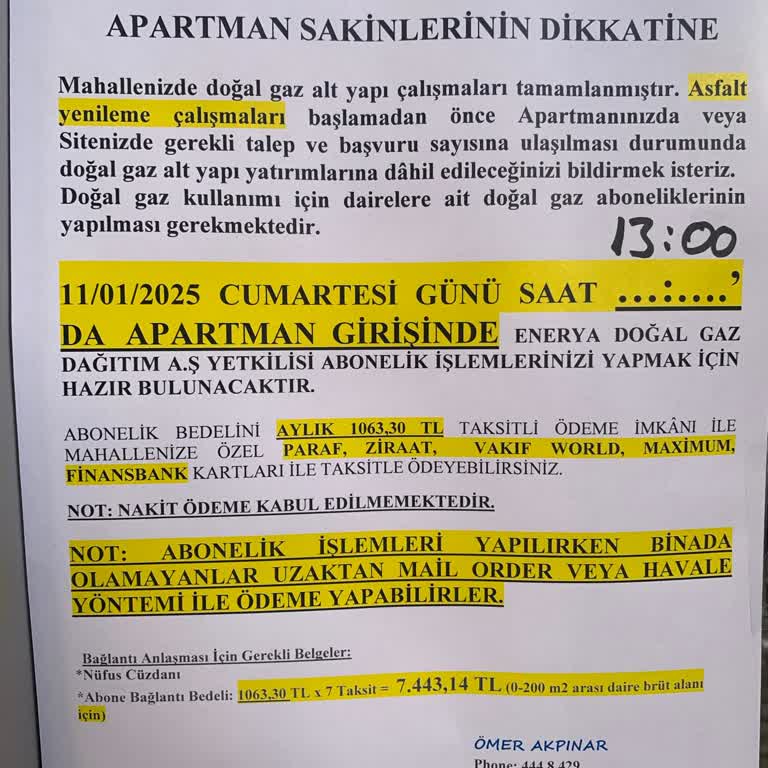 Doğalgaz Servis Kutusu Gecikmesi Ve Mağduriyet