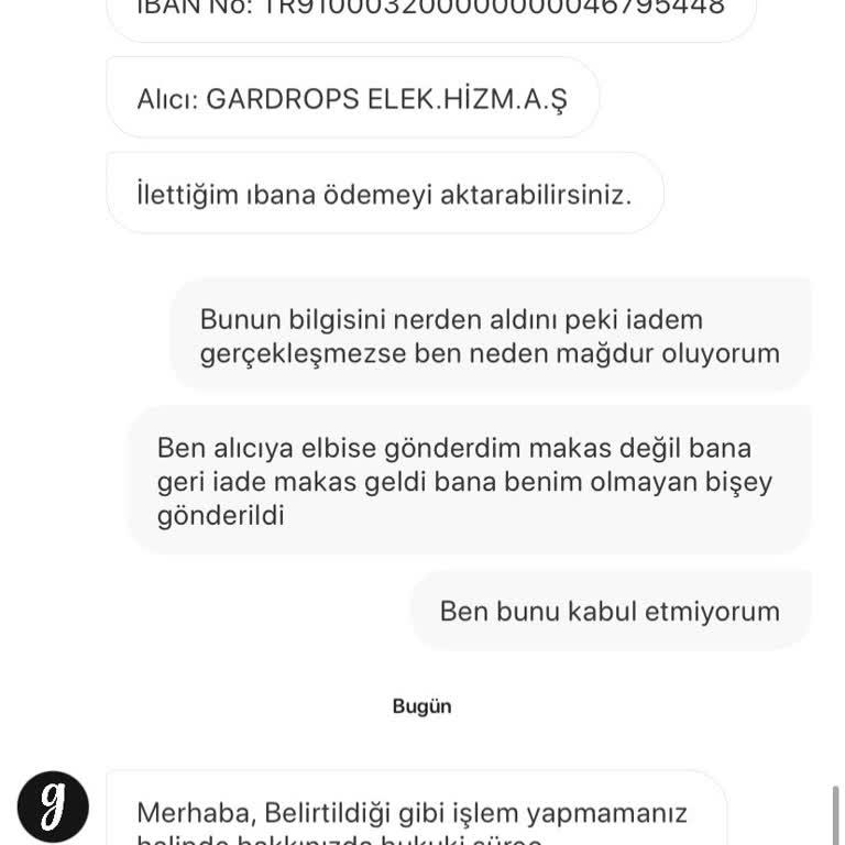Gardrops'ta Kargo Sorunu Ve Yanıltıcı İade Talebi