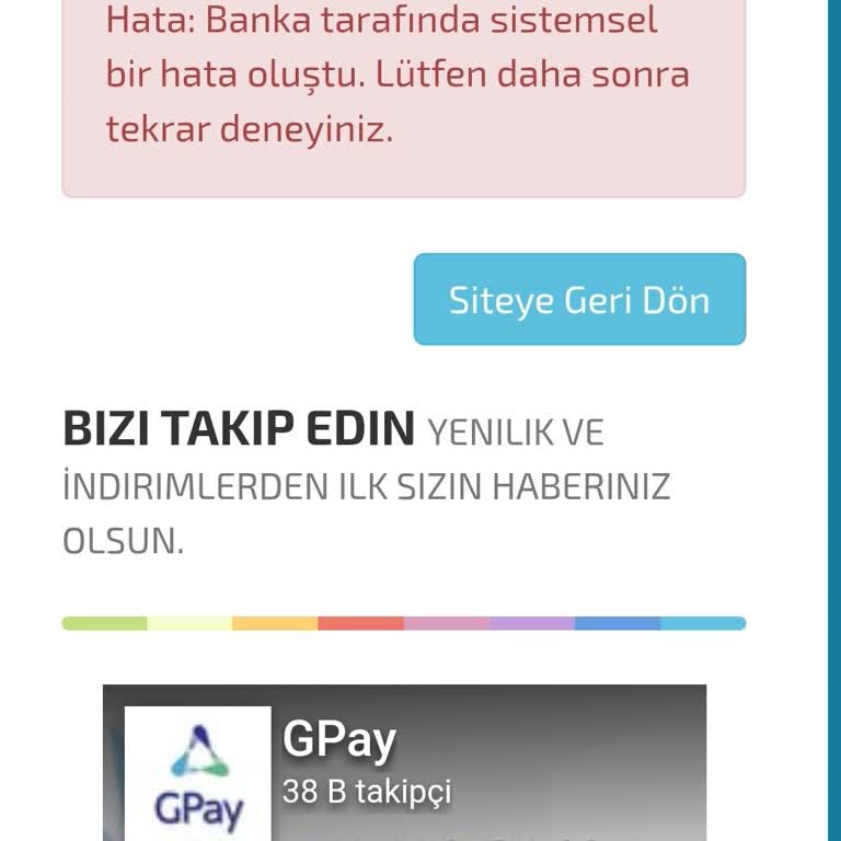 Gpay'de Sürekli Alışveriş Hatası