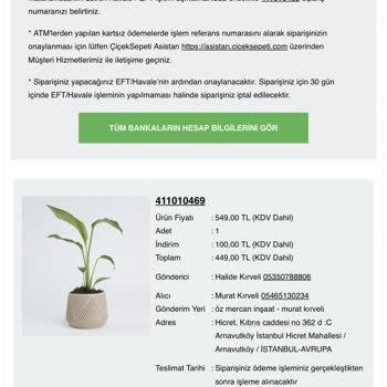 Çiçek Sepeti'nde İndirim Kodu Ve Ödeme Sorunu