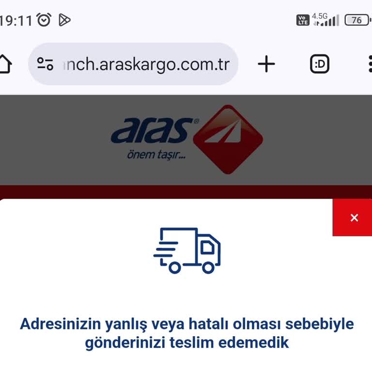 Aras Kargo Iğdır'dan Yanıltıcı Teslimat Mesajları