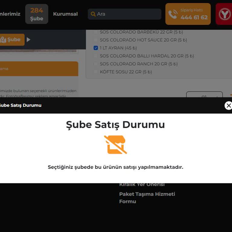 Köfteci Yusuf'ta Sipariş Sistemi Sorunu