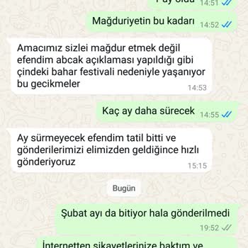 Ürün Teslimatında Sürekli Erteleme Ve Yanıltıcı Bilgilendirme
