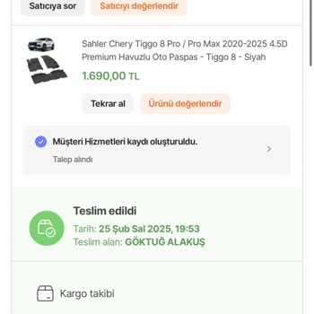 Teslim Edilmeyen Siparişe Teslim Edildi Mesajı