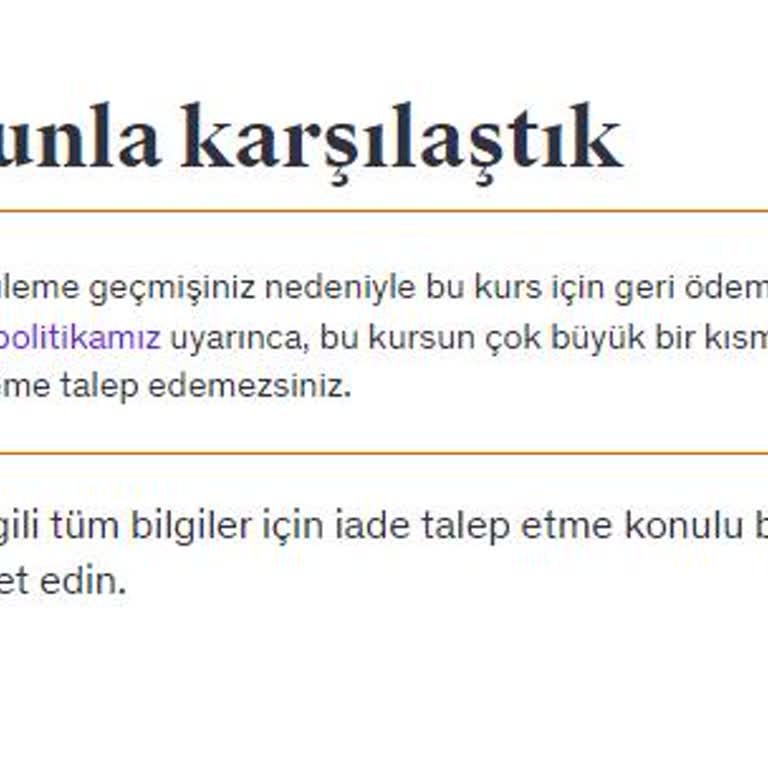 Memnuniyet Garantisi İhlali: Udemy'de Adil Olmayan İade Süreci