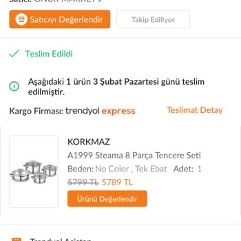 Korkmaz Çelik Tencere İlk Kullanımda Lekelendi